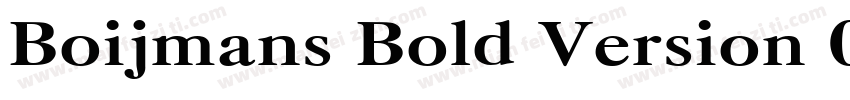 Boijmans Bold Version 001.001字体转换